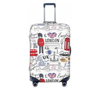 KLJnmbb I Love London Print Universal Suitcase Cover Luggage Protector Elastic Washable Travel Luggage Cover