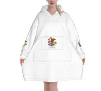 KLJnmbb Illinois State Flag Print Adults Cozy Oversized Blanket Hoodie Family Winter Lightweight And Easy To Wear Black