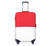 KLJnmbb Indonesian Flag Print Universal Suitcase Cover Luggage Protector Elastic Washable Travel Luggage Cover