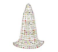 KLJnmbb Introduction Of Various Vegetables Print Hooded Cloak Adults Teens Kids Variety Wizard Cape Robehalloween Carnival Cosplay