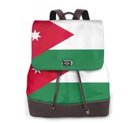 KLJnmbb Jordanian Flag Print Women'S Backpack Shopping Bag Lightweight Versatile Fashion Rucksack Work Travel