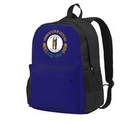 KLJnmbb Kentucky State Flag Print Large Capacity Backpack Travel Hiking Commuter Bag School Work Outdoor Adventures