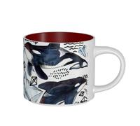 KLJnmbb Killer Whale Print Men Women Large Capacity Ceramic Coffee Tea Mugs Home Office Gifting Camping Trips