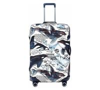 KLJnmbb Killer Whale Print Universal Suitcase Cover Luggage Protector Elastic Washable Travel Luggage Cover