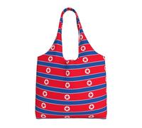 KLJnmbb Korean Flag Print Oversized Canvas Tote Bag Lightweight Shoulder Handbag For Beach Travel Daily