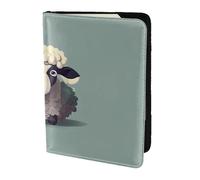 KLJnmbb Lamb Print 5.5in Passport Travel Document Wallet Secure Compact Stylish for Men and Women