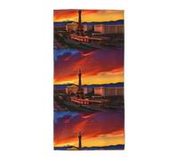 KLJnmbb Las Vegas Sunset Print Stylish Bath Towel Lightweight Towels Beach Pool Gym Travel Vacation Multiple Use