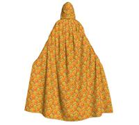 KLJnmbb Lemons And Oranges Print Hooded Cloak Cosplay Adult Halloween Christmas Carnival Theme Parties Versatile