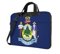 KLJnmbb Maine State Flag Print Practical Bag Stylish And Protective Laptop Bag Versatile Soft Bag For Women Men