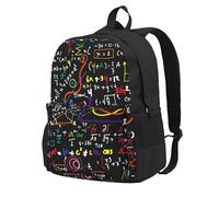 KLJnmbb Math Formula Print Large Capacity Backpack Lightweight Hiking Outdoor Adventures Daily Commuting