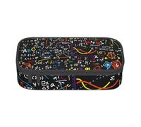 KLJnmbb Math Formula Print Travel Pencil Case 8.3 X 2 X 3.7 Inches Functional Storage Bag for Office Supplies
