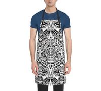 KLJnmbb Mayan Calendar End Of The World Print 28x33 In Adult Cooking Apron With Pockets Stylish And Functional Chef Apron