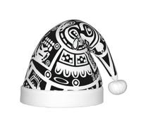 KLJnmbb Mayan Calendar End Of The World Print Boys Girls Elf Christmas Hat Xmas Holiday Santa Cap Festive Party Accessories