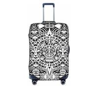 KLJnmbb Mayan Calendar End of The World Print Suitcase Cover Elastic Washable Anti Scratch Luggage Protector Dustproof Stylish