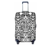 KLJnmbb Mayan Calendar End of The World Print Universal Suitcase Cover Luggage Protector Elastic Washable Travel Luggage Cover
