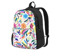 KLJnmbb Mexican Otomi Animals Print Large Capacity Backpack Lightweight Hiking Outdoor Adventures Daily Commuting