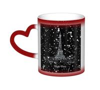 KLJnmbb Night Paris Eiffel Tower Print Starry Sky Color-Changing Mug Ceramic Gift Home Office Cafe Coffee Mugs Holiday