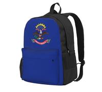 KLJnmbb North Dakota State Flag Print Large Capacity Backpack Travel Hiking Commuter Bag School Work Outdoor Adventures