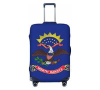 KLJnmbb North Dakota State Flag Print Stretchable Suitcase Universal Elastic Luggage Protector Sleeve Vacation Travel