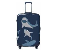 KLJnmbb Ocean Shark Print Stretchable Suitcase Universal Elastic Luggage Protector Sleeve Vacation Travel