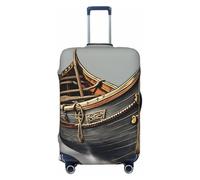 KLJnmbb Old Viking Boats Print Stretchable Suitcase Universal Elastic Luggage Protector Sleeve Vacation Travel