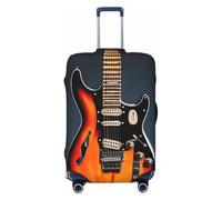 KLJnmbb Orange Electric Guitars Print Stretchable Suitcase Universal Elastic Luggage Protector Sleeve Vacation Travel