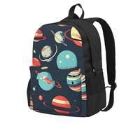 KLJnmbb Outer Space Planet Print Large Capacity Backpack Travel Hiking Commuter Bag School Work Outdoor Adventures