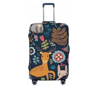 KLJnmbb Owl Rabbit Bird Fox Print Stretchable Suitcase Universal Elastic Luggage Protector Sleeve Vacation Travel