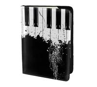 KLJnmbb Piano Print 5.5in Passport Travel Document Wallet Secure Compact Stylish for Men and Women