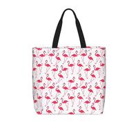 KLJnmbb Pink Flamingo Pattern Print Water-Resistant Bag Convenience Tote Shopping Gym Lightweight Daily Use Multiple