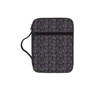 KLJnmbb Purple Black Goth Spooky Print Waterproof Bible Storage Bag Religious Organizer Scripture Holder for Church Travel