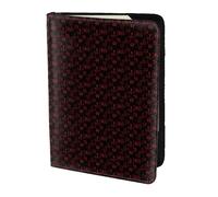 KLJnmbb Red and Black Roses Print 5.5in Passport Travel Document Wallet Secure Compact Stylish for Men and Women