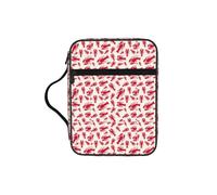 KLJnmbb Red Lobster Print Waterproof Bible Storage Bag Religious Organizer Scripture Holder for Church Travel