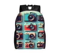 KLJnmbb Retro Cool Camera Collection Print Men Women Stylish Waterproof Backpack For Travel Hiking Camping Lightweight Daypack