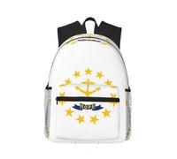 KLJnmbb Rhode Island State Flag Print Unisex Lightweight Casual Backpack Water-Resistant Commuting Outdoor Adventures
