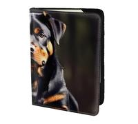 KLJnmbb Rottweiler Wallpaper Print 5.5in Passport Travel Document Wallet Secure Compact Stylish for Men and Women