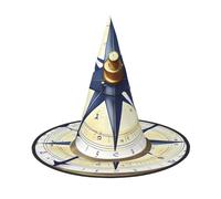 KLJnmbb Sail Boat Nautical Compass Print Unisex Halloween Witch Hat Adults And Teens Cap Parties Carnivals Costumes Caps