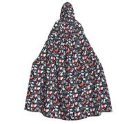 KLJnmbb Scandinavian Animals Print Hooded Cloak Cosplay Adult Halloween Christmas Carnival Theme Parties Versatile
