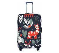 KLJnmbb Scandinavian Animals Print Suitcase Cover Elastic Washable Anti Scratch Luggage Protector Dustproof Stylish