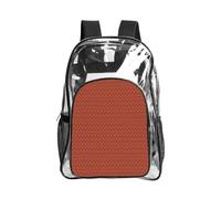 KLJnmbb Shining Overlook Print Unisex See Through Bag Clear Backpack with Pocket School Hiking Work Outdoor Use
