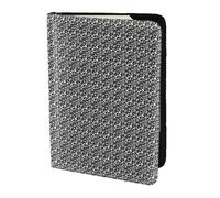 KLJnmbb Skull Background Print 5.5in Passport Travel Document Wallet Secure Compact Stylish for Men and Women