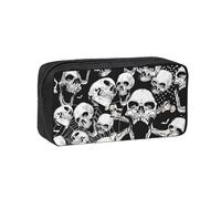KLJnmbb Skull Background Print Lightweight Case Stationery Organizer Pouch Office Travel Commute Home Gifting