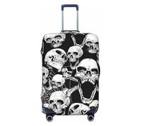 KLJnmbb Skull Background Print Stretchable Suitcase Universal Elastic Luggage Protector Sleeve Vacation Travel