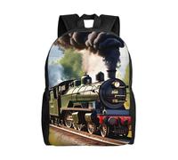 KLJnmbb Steam Little Train Print Men Women Stylish Waterproof Backpack For Travel Hiking Camping Lightweight Daypack
