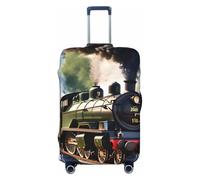 KLJnmbb Steam Little Train Print Stretchable Suitcase Universal Elastic Luggage Protector Sleeve Vacation Travel