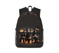 KLJnmbb Three Dachshunds Print Unisex Lightweight Casual Backpack Water-Resistant Commuting Outdoor Adventures