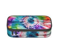 KLJnmbb Tie Dye Hippies Print Travel Pencil Case 8.3 X 2 X 3.7 Inches Functional Storage Bag for Office Supplies