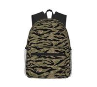 KLJnmbb Tiger Stripe Camo Print Unisex Lightweight Casual Backpack Water-Resistant Commuting Outdoor Adventures