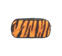 KLJnmbb Tiger Striped Pattern Print Clear Pencil Case for Students Kids Boys Girls Transparent Stationery Organizer