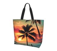 KLJnmbb Tropical Beach Palm Tree Print Large Capacity Shoulder Bag Crossbody Bags Lightweight Water-Resistant Commuting